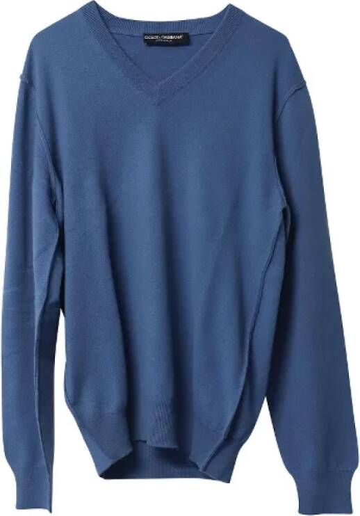 Dolce & Gabbana Pre-owned Wool tops Blauw Dames