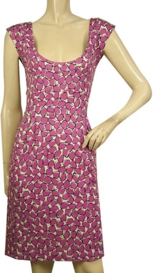 Dolce & Gabbana Pre-owned Zijden jurk Roze Dames