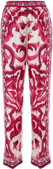 Dolce & Gabbana Geprinte twill broek Multicolor Dames