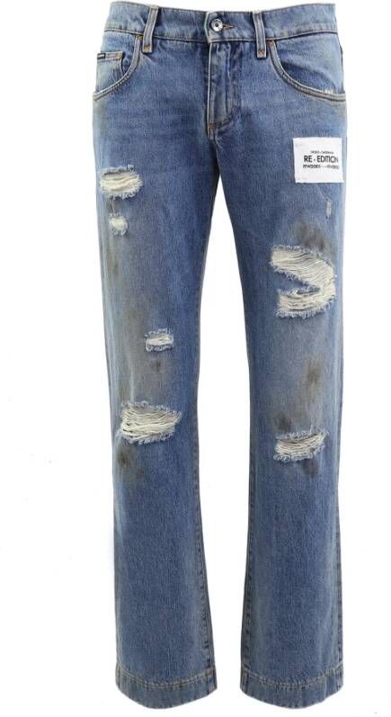 Dolce & Gabbana Klassieke Straight Fit Jeans Blue Heren