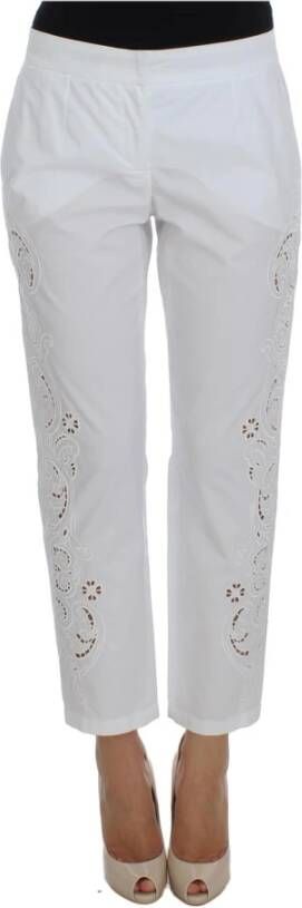 Dolce & Gabbana Bloemen Uitgesneden Jurk Sicily Broek White Dames