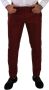 Dolce & Gabbana Red Cashmere Silk Dress Men Trouser Pants Rood Heren - Thumbnail 1