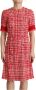 Dolce & Gabbana Red Checkered Cotton Embellished Sheath Dress Rood Dames - Thumbnail 1