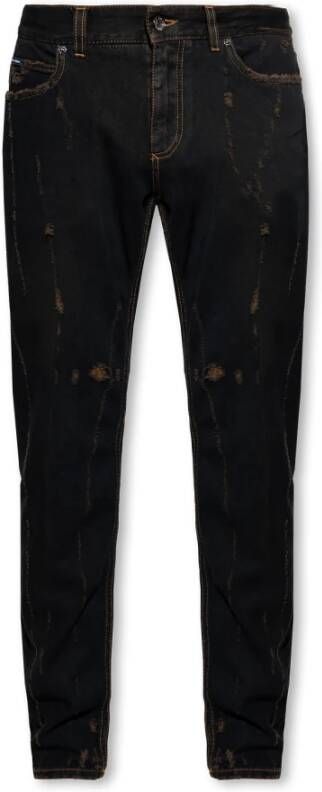 Dolce & Gabbana Regular-fit jeans Zwart Heren