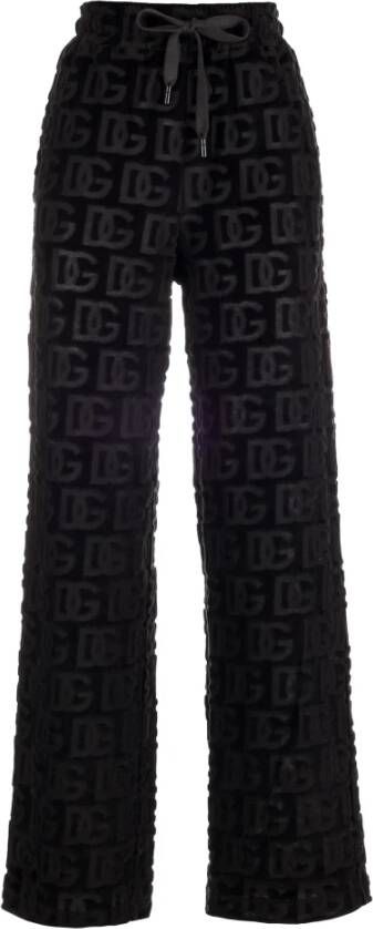 Dolce & Gabbana Regular Fit Katoenen Broek voor Alle Weersomstandigheden Zwart Dames