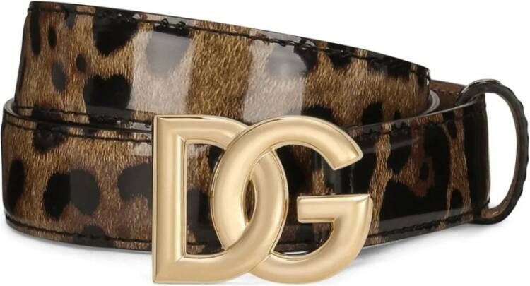 Dolce & Gabbana Luxe Kalfsleren Riem Brown Dames