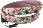 Dolce & Gabbana Roze Bloemen Leren Stud Accessoire Schouderband Pink Dames - Thumbnail 3