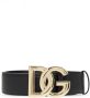 Dolce & Gabbana Luxe Zwarte Kalfsleren Riem met Gouden DG Logo Black Dames - Thumbnail 6