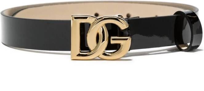 Dolce & Gabbana Leather belt Zwart Unisex