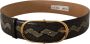 Dolce & Gabbana Luxe riem van pythonhuid met gouden ovale gesp Brown Dames - Thumbnail 1