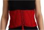 Dolce & Gabbana Rode Zijden Korsetriem Authentieke Italiaanse Stijl Red Dames - Thumbnail 1