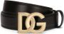 Dolce & Gabbana Zwarte Leren Riem met Gouden Logo Gesp Black Dames - Thumbnail 14