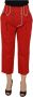 Dolce & Gabbana Red Button Embellished High Waist Pants Rood Heren - Thumbnail 1