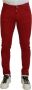 Dolce & Gabbana Rode Skinny Katoenen Stretch Denim Jeans Red Heren - Thumbnail 1