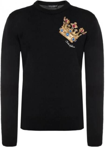 Dolce & Gabbana Ronde hals gekweek Zwart Heren