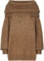 Dolce & Gabbana Geribbelde Off-Shoulder Jurk Beige Dames - Thumbnail 1