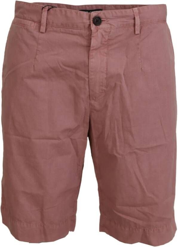 Dolce & Gabbana Roze Katoenen Chino Shorts voor Heren Pink Heren