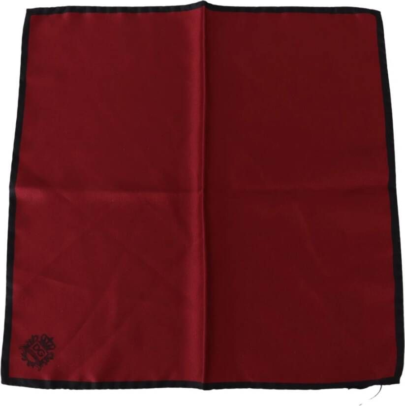 Dolce & Gabbana Luxe Rood Zijden Zakdoek Red Unisex