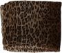 Dolce & Gabbana Bruine Luipaard Zijden Sjaal Brown - Thumbnail 1