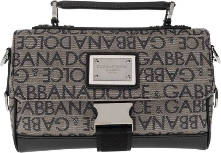 Dolce & Gabbana Tr Jaq Spalm+Vit.L Hobo Tas Multi Leer Gray Heren