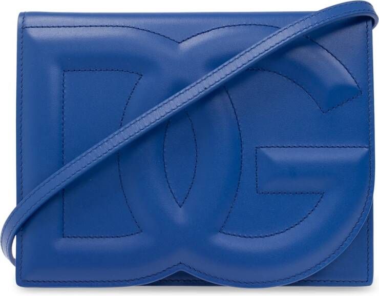 Dolce & Gabbana Schoudertas met logo Blauw Dames