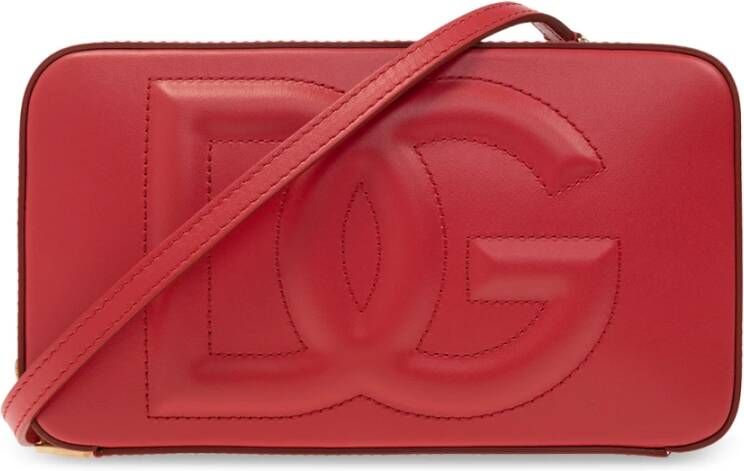 Dolce & Gabbana Schoudertas met logo Rood Dames