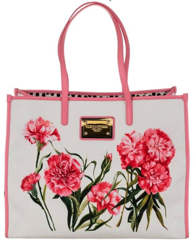 Dolce&Gabbana Shoppers Canvas Shopping Tote in meerkleurig