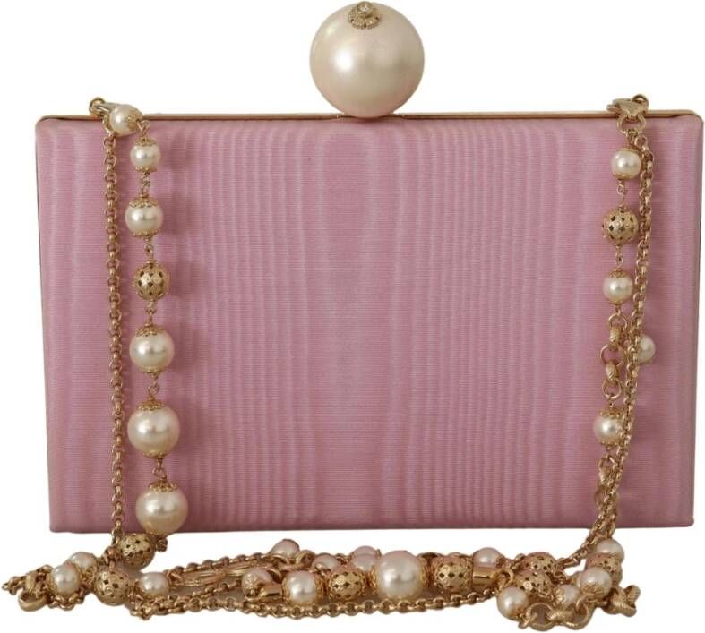D&G Handtasje D&G Zijde Gold Frame Clutch Avond Party portemonnee