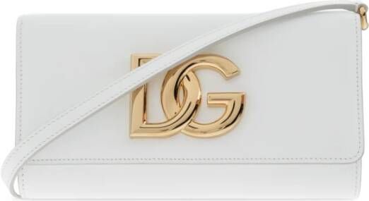 Dolce&Gabbana Clutches DG Logo Clutch Leather in wit