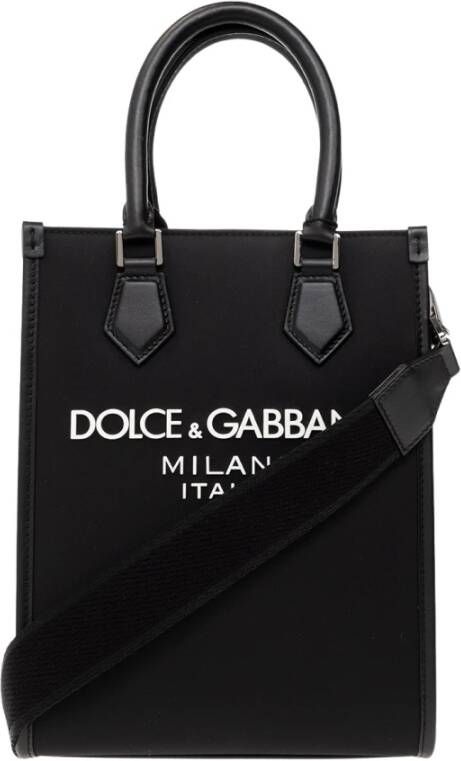 Dolce & Gabbana Sportieve Nylon Tote Bag Zwart Black