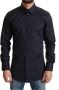 Dolce & Gabbana Formeel Overhemd Italiaans Gemaakt Slim Fit Donkerblauw Blue Heren - Thumbnail 3