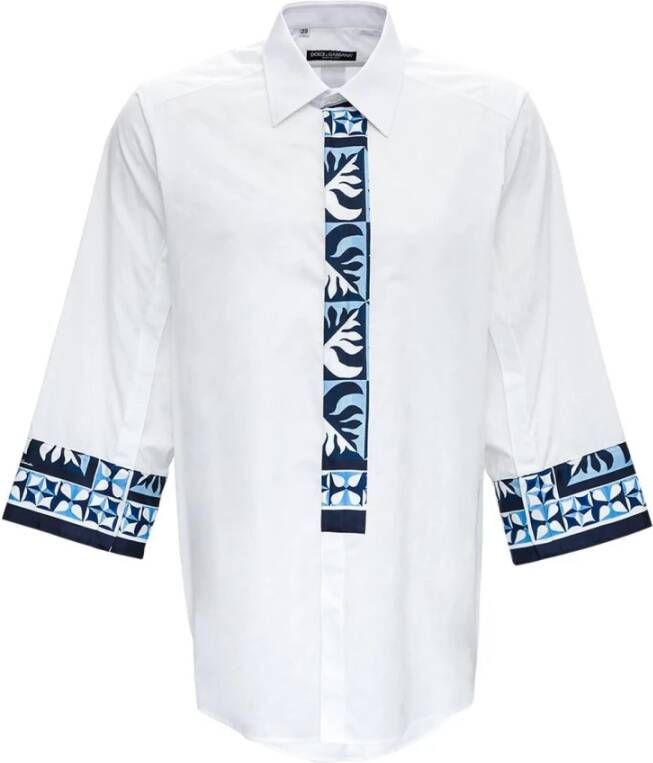 Dolce & Gabbana Shirt met korte mouwen Wit Heren