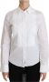 Dolce & Gabbana Elegant poloshirt met lange mouwen in het wit White Dames - Thumbnail 1