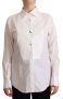 Dolce & Gabbana White Cotton Dress Collared Long Sleeves Shirt Top Wit Dames - Thumbnail 1