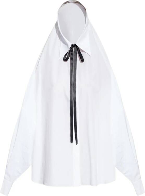 Dolce & Gabbana `Runway` Hooded Shirt Wit Dames