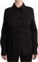 Dolce & Gabbana Zwarte Katoenen Kraag Shirt Top Black Dames - Thumbnail 1