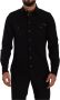 Dolce & Gabbana Zwarte Slim Fit Katoenen Denim Stretch Shirt Black Heren - Thumbnail 1