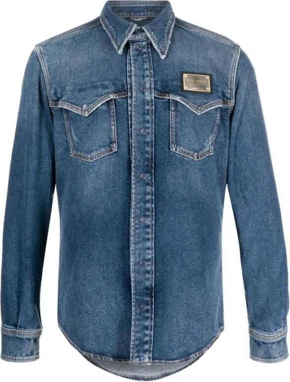 Dolce & Gabbana Denimoverhemden Blauw Heren