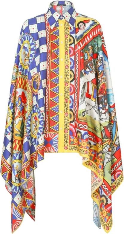 Dolce & Gabbana Multicolor Zijden Overhemd Multicolor Dames