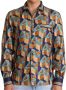 Dolce & Gabbana Prachtige Blauwe Zijden Shirt met Gouden Logo Multicolor Heren - Thumbnail 1