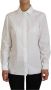 Dolce & Gabbana Witte Katoenen Gekraagde Lange Mouwen Formele Top White Dames - Thumbnail 1