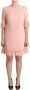Dolce & Gabbana Roze Ruffled Mouwen Sheath Jurk Pink Dames - Thumbnail 1