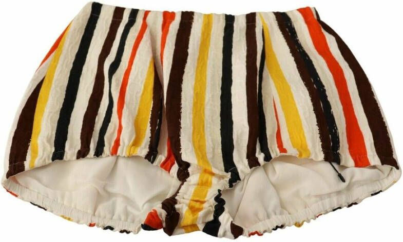 Dolce & Gabbana Multicolor Gestreepte Katoenen Hot Pants Shorts Multicolor Dames