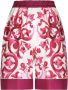 Dolce & Gabbana Majolica Print Pyjamashorts Pink Dames - Thumbnail 3