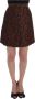 Dolce & Gabbana Bruine Bloemen Brokaat Bubble Rok Brown Dames - Thumbnail 1