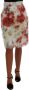 Dolce & Gabbana Bloemenpotloodrok met hoge taille en logodetails Multicolor Dames - Thumbnail 1