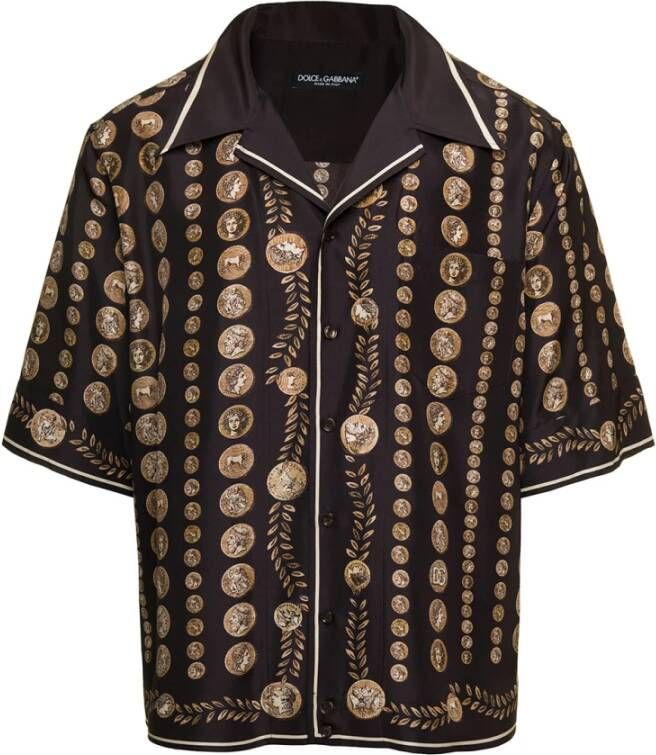 Dolce & Gabbana Luxe Zijden Overhemd voor Heren Black Heren