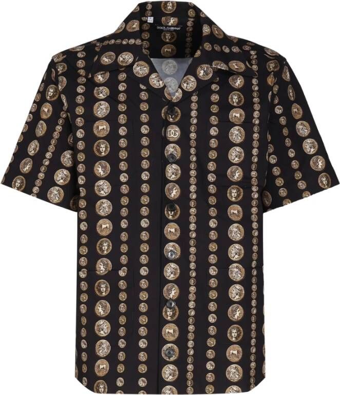 Dolce & Gabbana Short Sleeve Shirts Zwart Heren