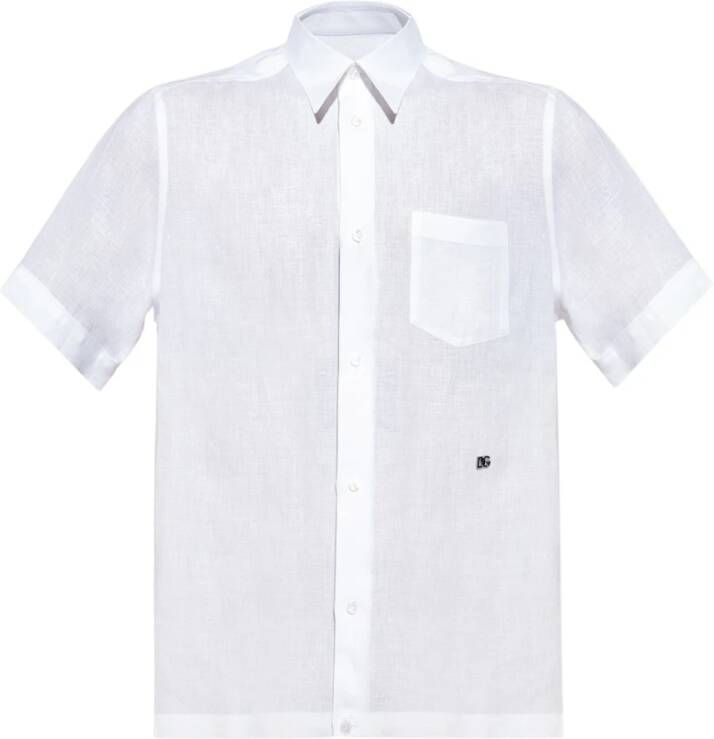 Dolce & Gabbana Short-sleeved shirt White Heren