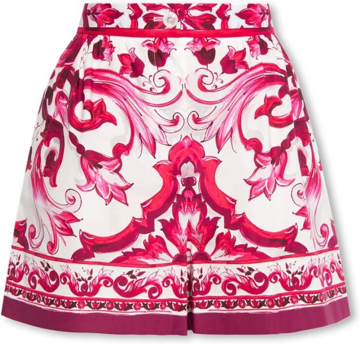Dolce & Gabbana Shorts met hoge taille Roze Dames